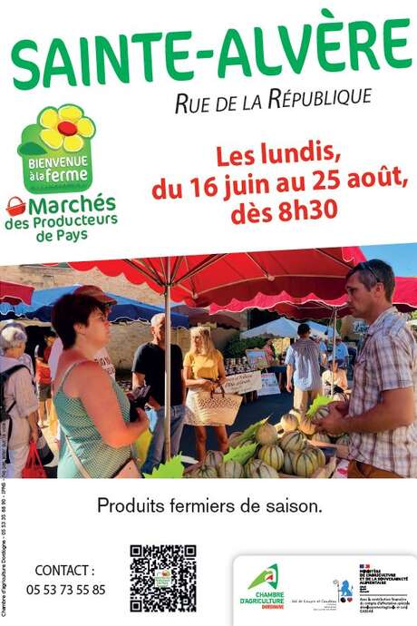 Local producers' market in Sainte-Alvère