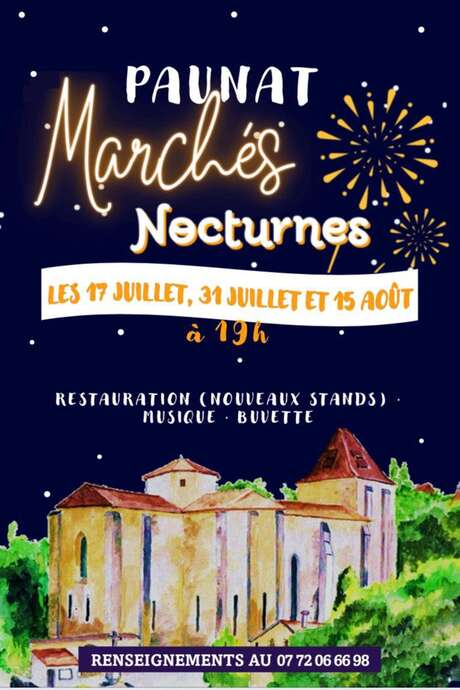 Gourmet night market in Paunat on Thursday 31 July 2025